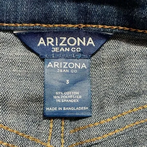 Arizona Jean Co Womens Colorblock Patchwork Short Denim Skirt - Picture 4 of 5